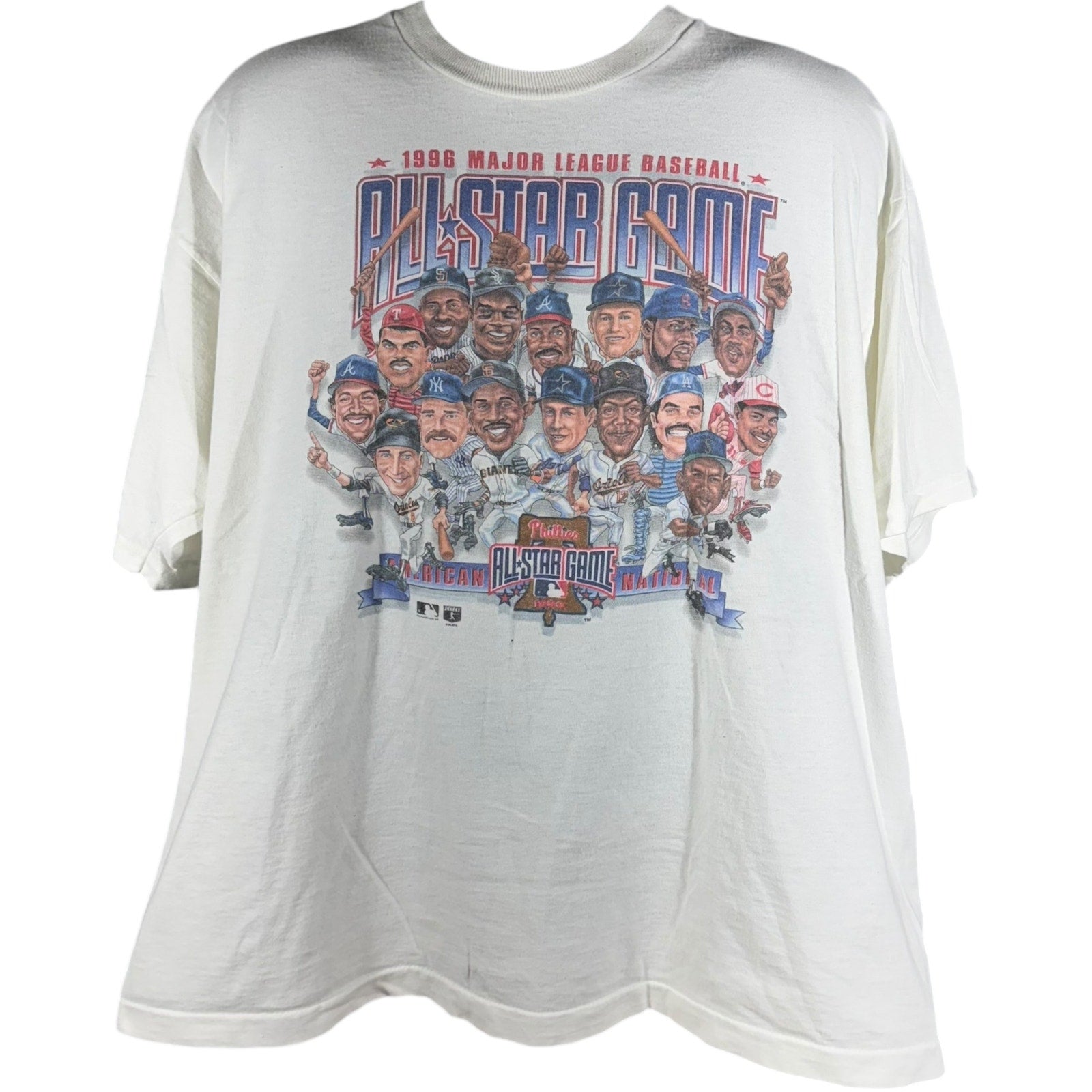 Vintage Pro Player MLB All Star Game Caricature Tee 1996