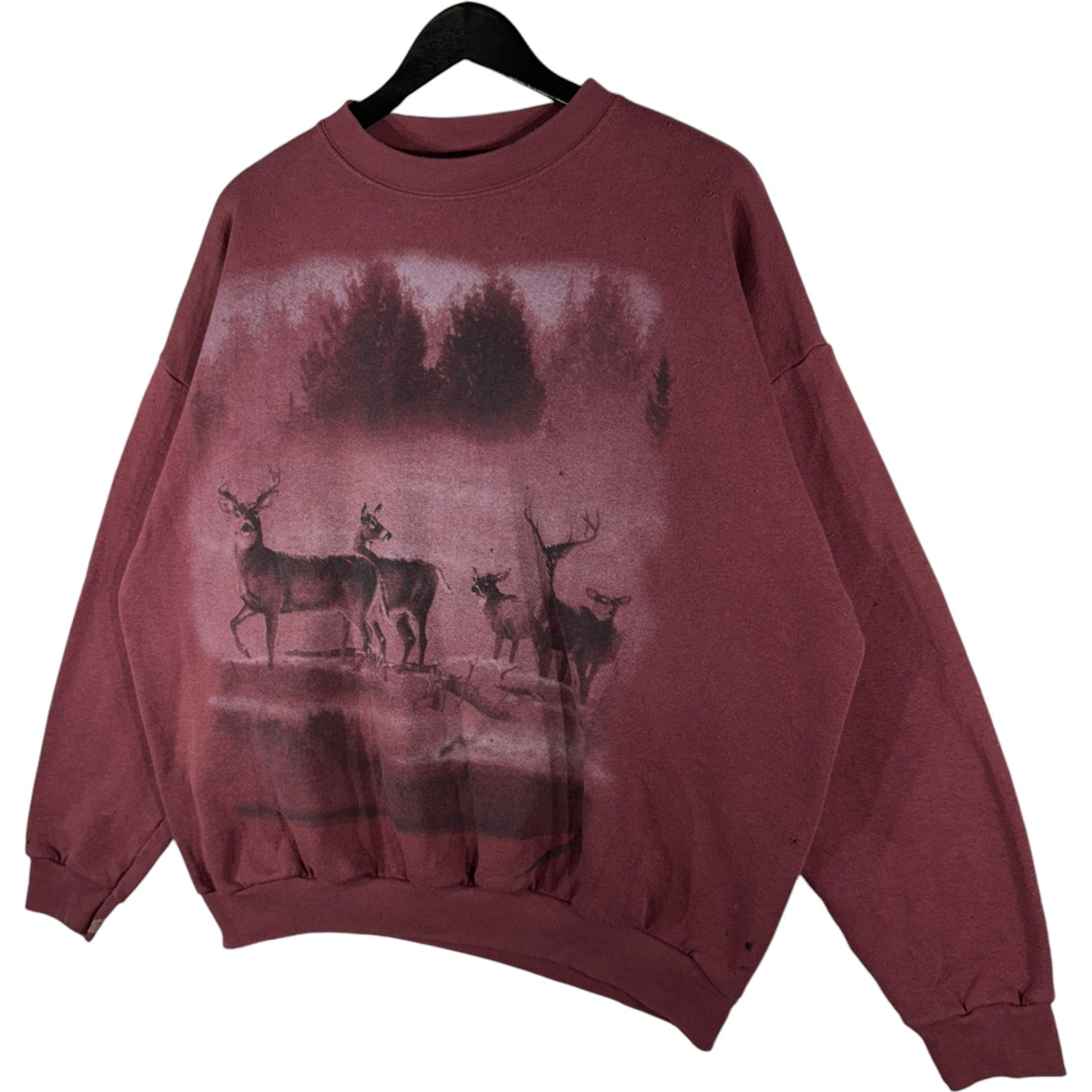 Vintage Sunfaded Deer Graphic Crewneck