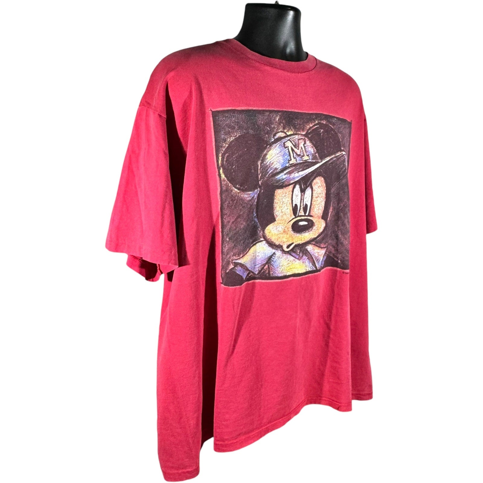 Vintage Disney Mickey Mouse Illustrated Baseball Mickey Tee