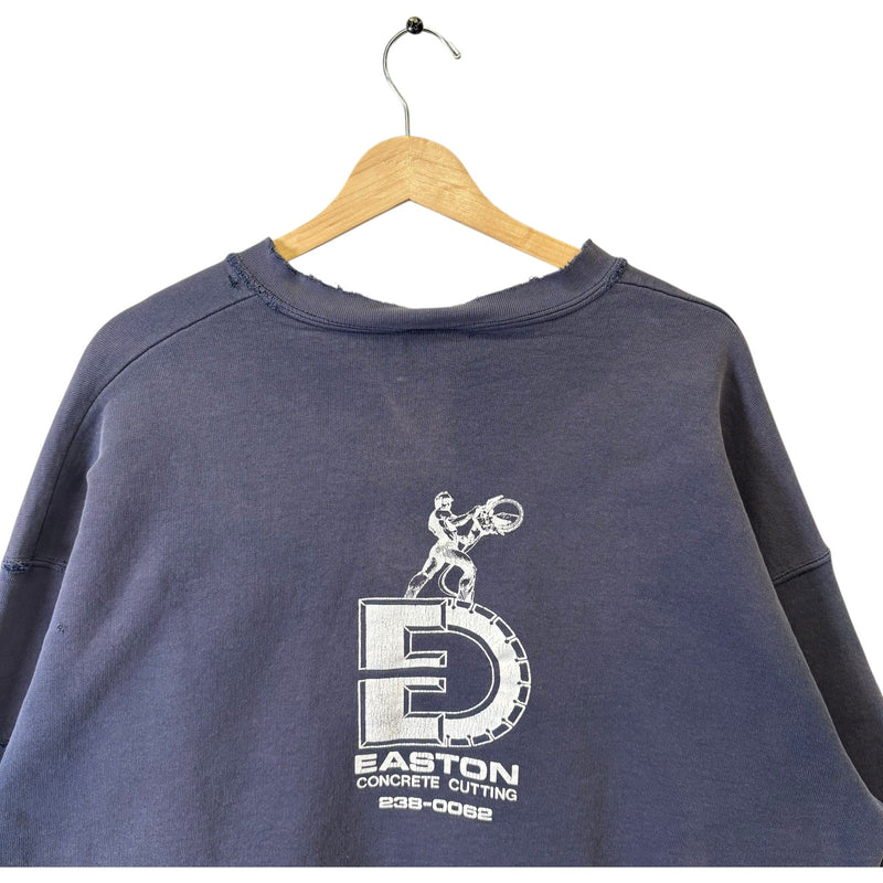 Vintage Easton Concrete Cutting & Drilling Logo Crewneck