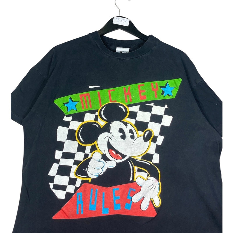 Vintage Disney Mickey Mouse Rules 90s T-Shirt
