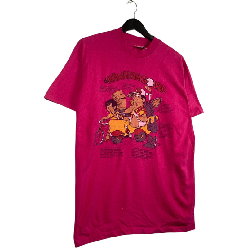 Vintage Hawaiian Golfer Cartoon T-Shirt