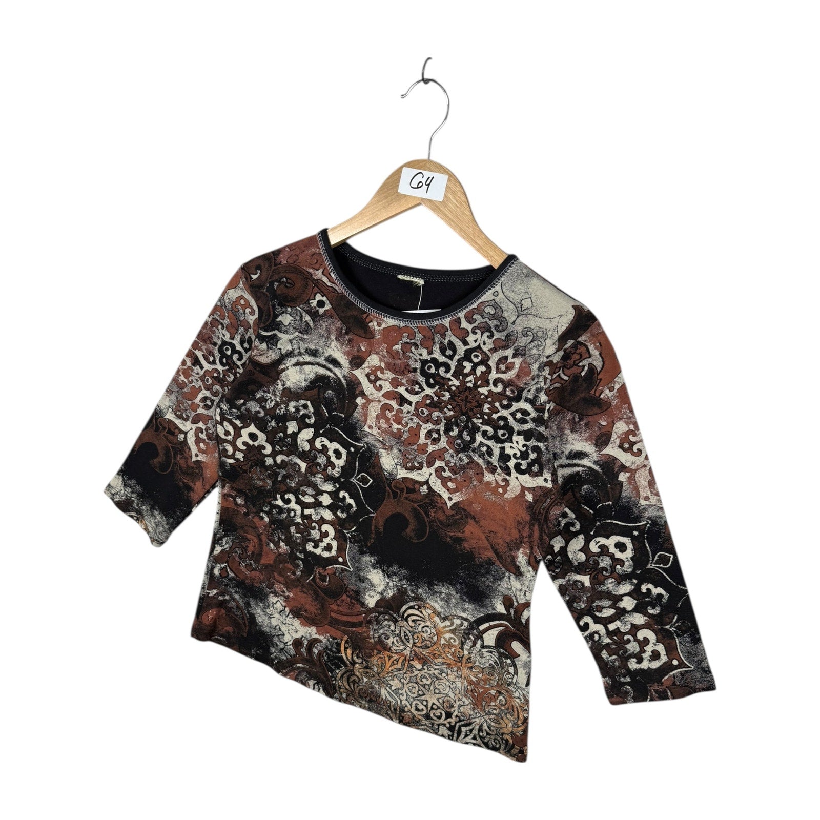 Vintage Floral 3/4 Sleeve Women's T-Shirt