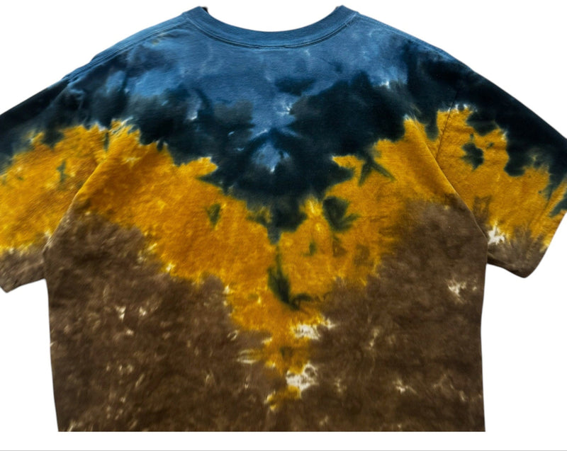 Vintage Y2K Liquid Blue Rush Band Tye Die Tee
