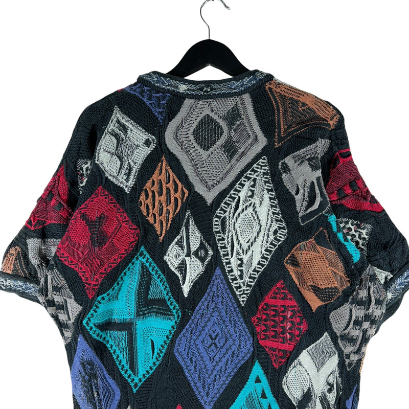 Vintage Coogi 3D Knit Short Sleeve Sweater