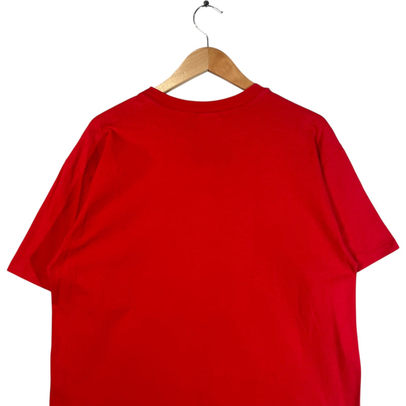 Vintage Chicago Bulls Chest Spellout Team Logo NBA Tee