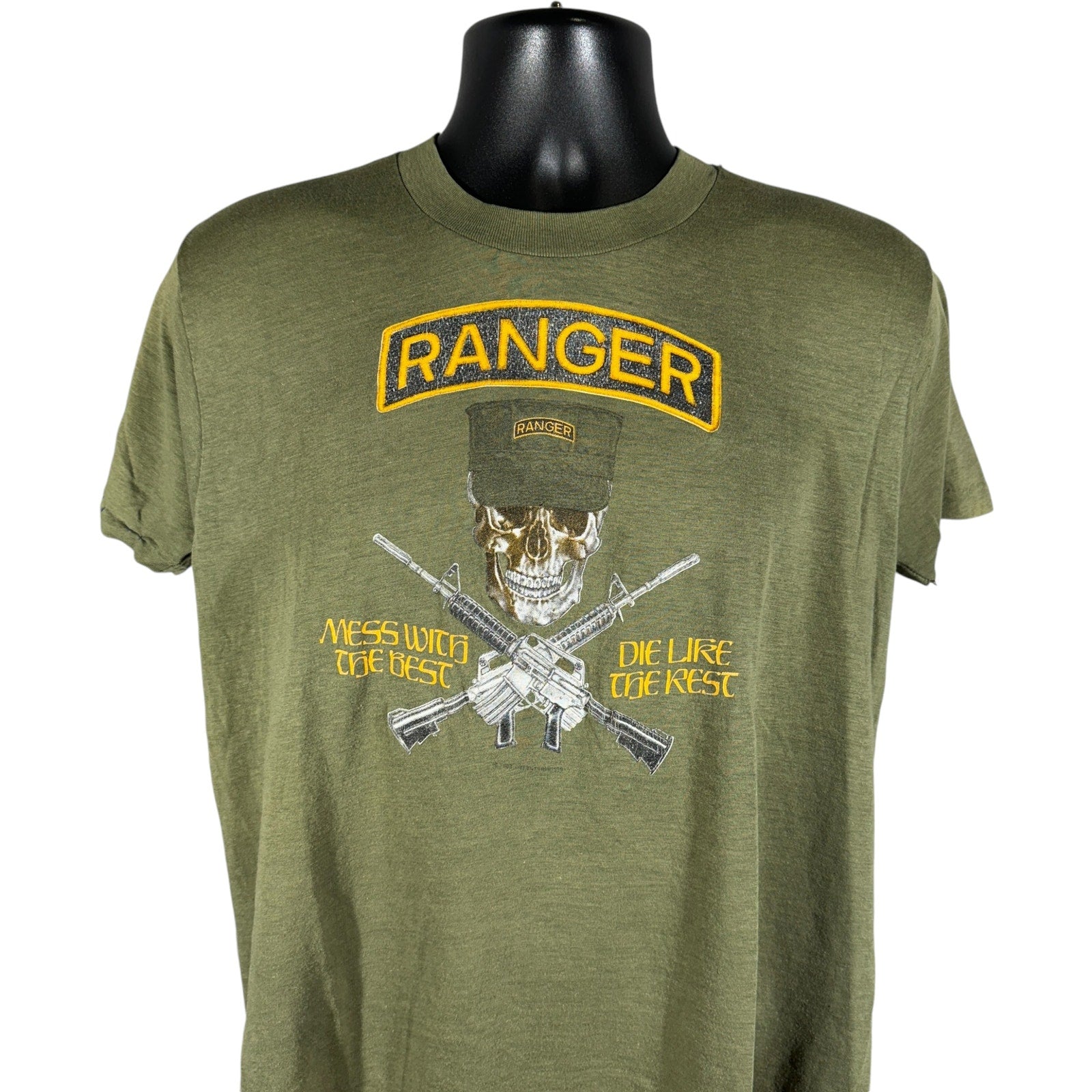 Vintage "Mess With The Best.." Army Ranger Military Tee 90s