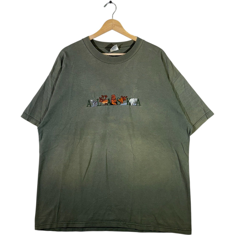 Vintage Alaska Embroidered Spellout Souvenir Tee