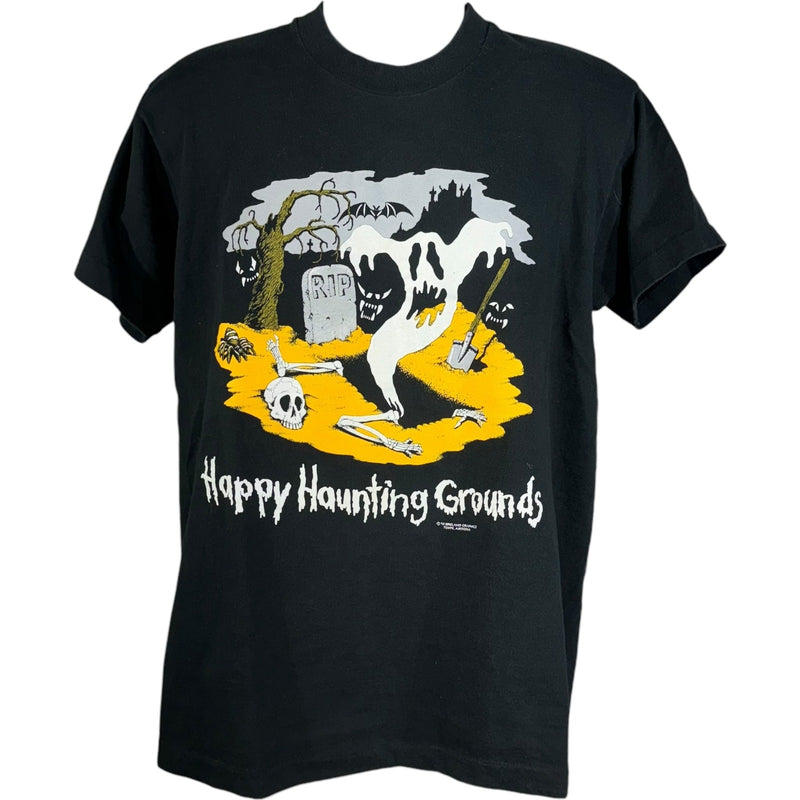 Vintage "Happy Haunting Grounds" Spooky Halloween Tee 1992