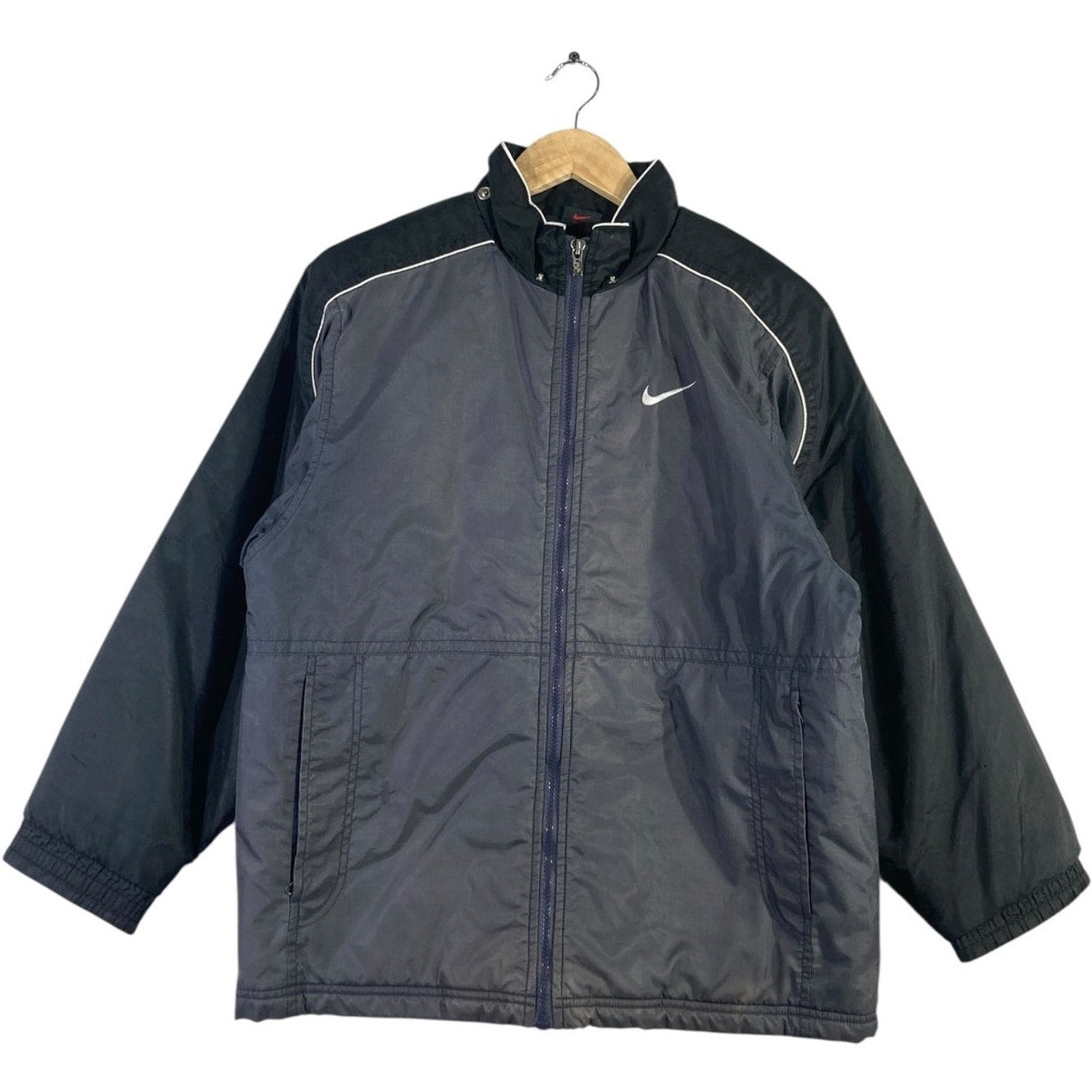 Vintage Nike White Swoosh Full Zip Windbreaker
