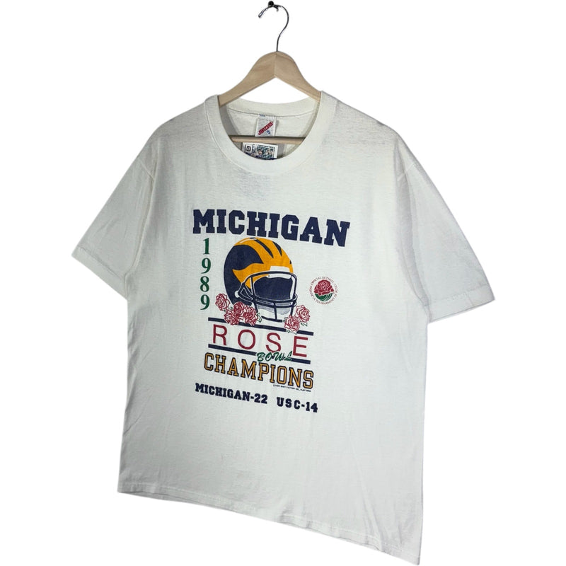 Vintage University Of Michigan Rose Bowl Champions Tee 1989