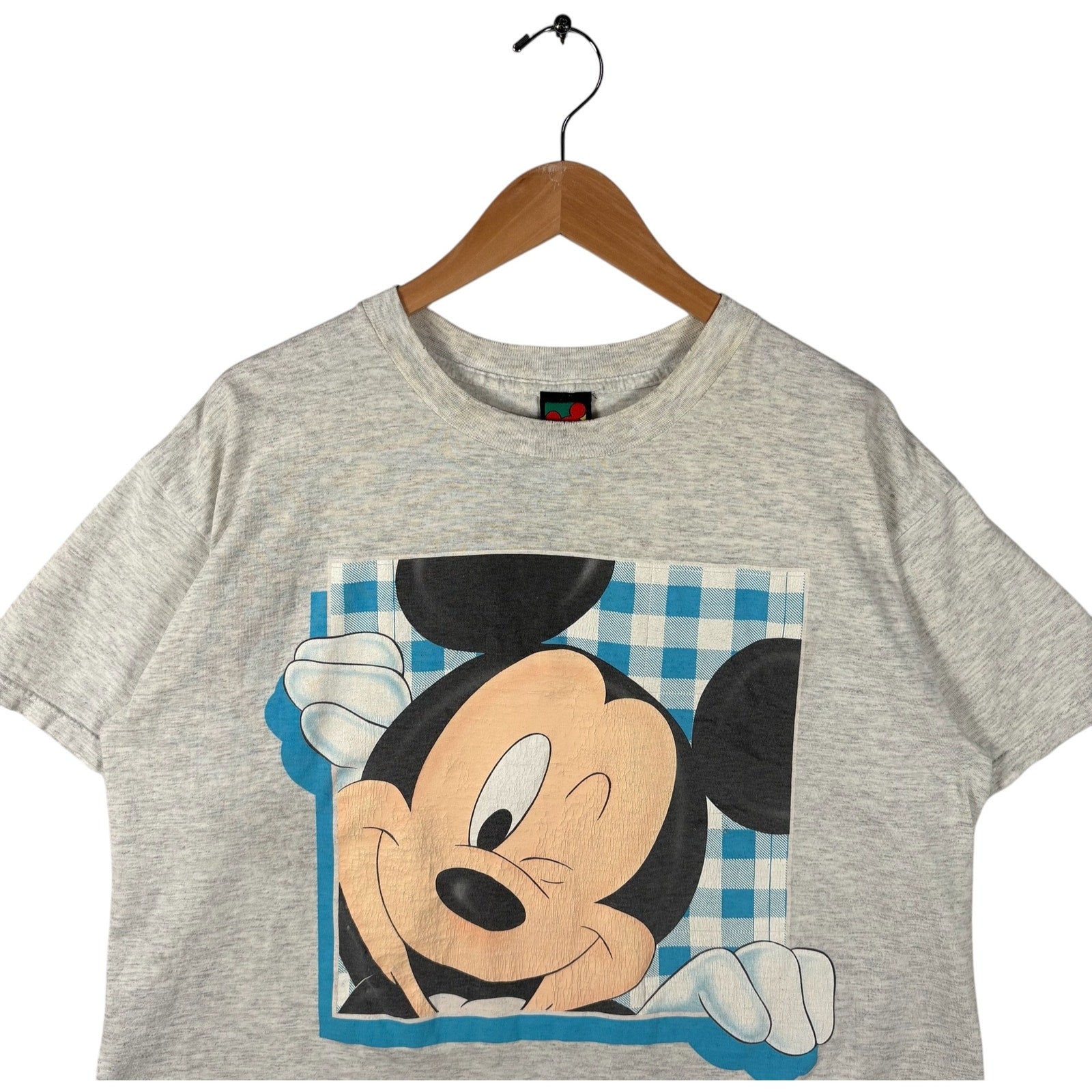 Vintage Mickey Mouse Peeking Through Cropped Tee