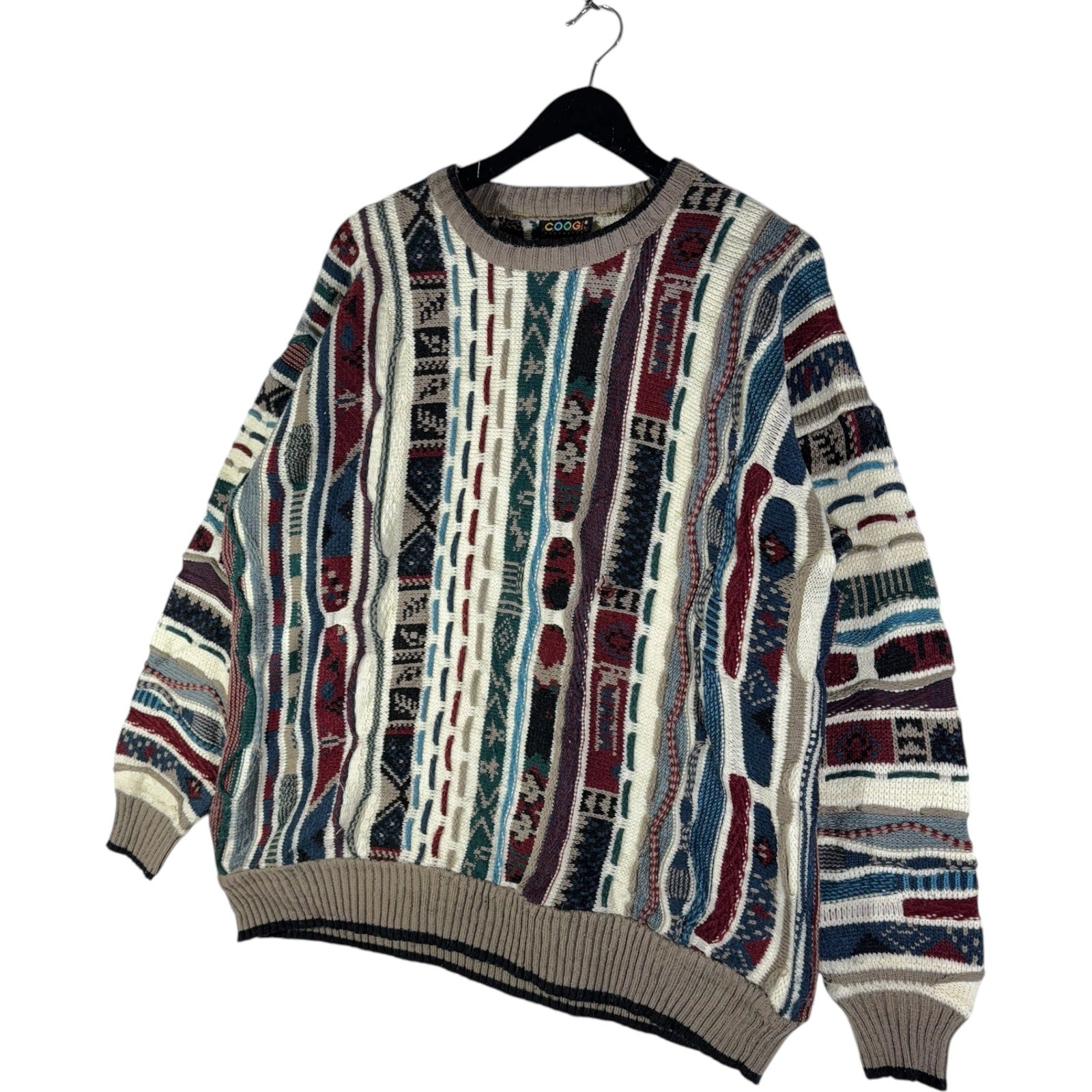 Vintage Coogi 3D Knit Wool Sweater