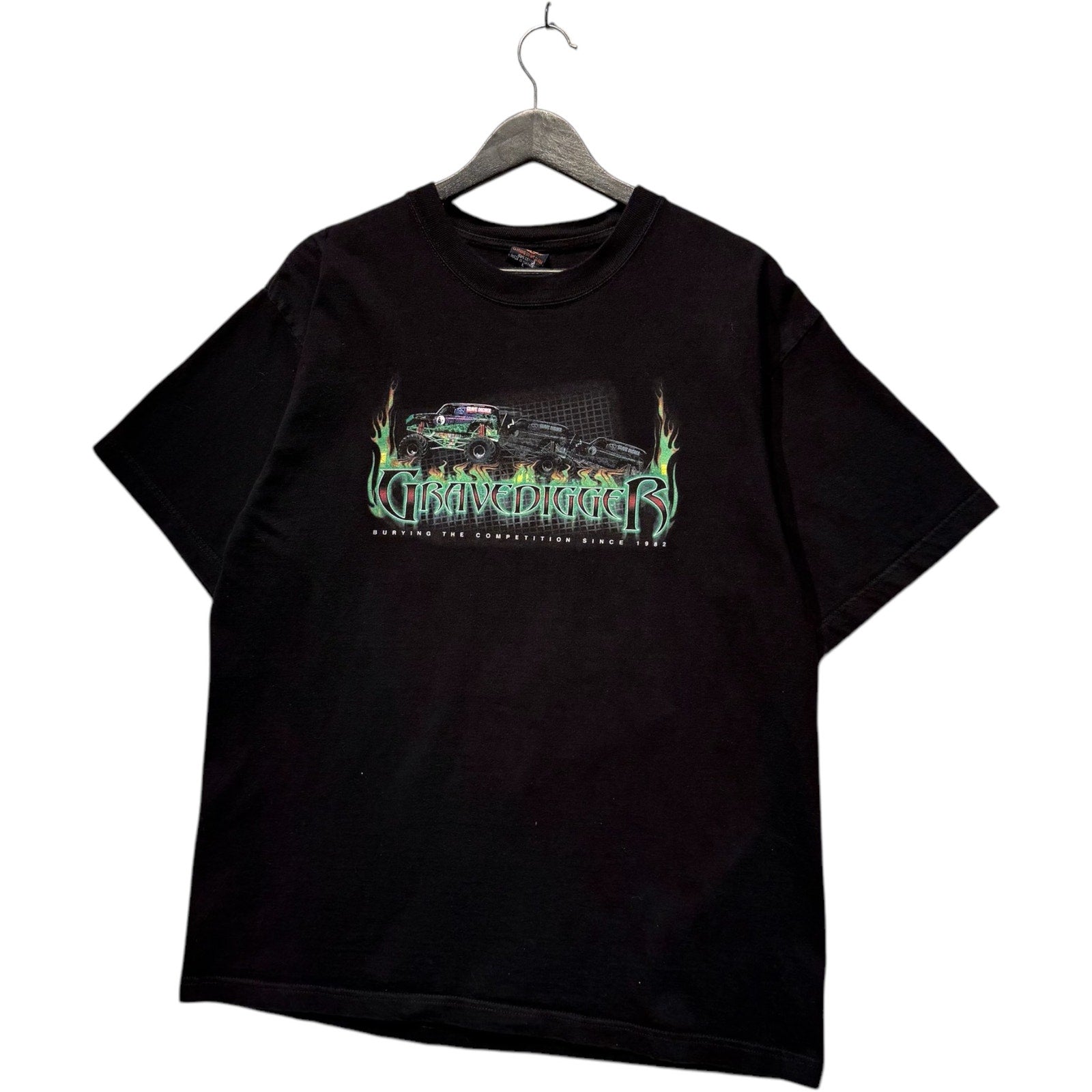 Vintage Gravedigger Monster Truck Double Sided Racing Tee