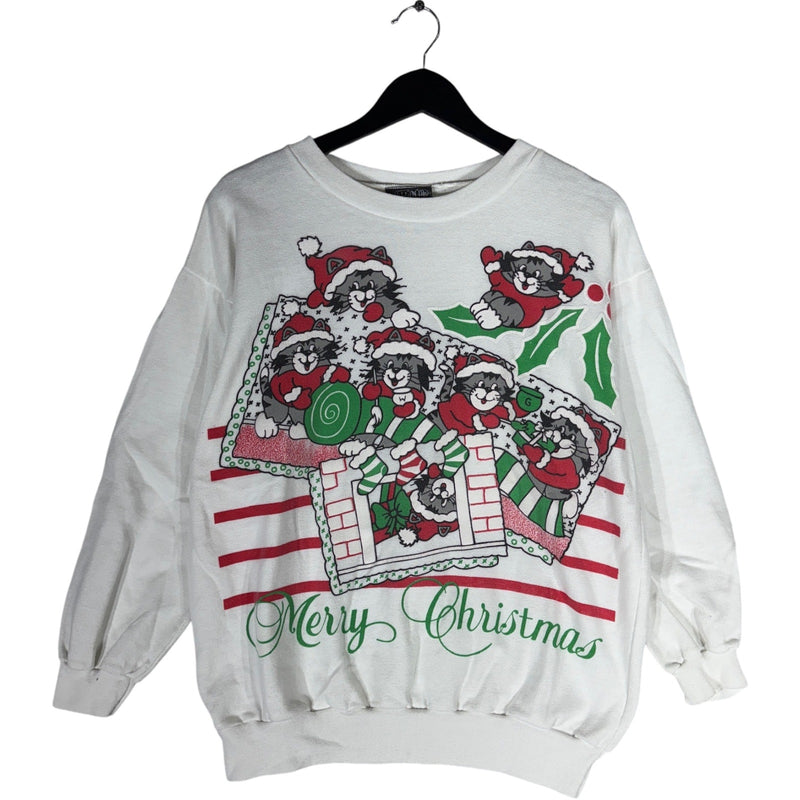 Vintage Kittens Christmas Crewneck 90s