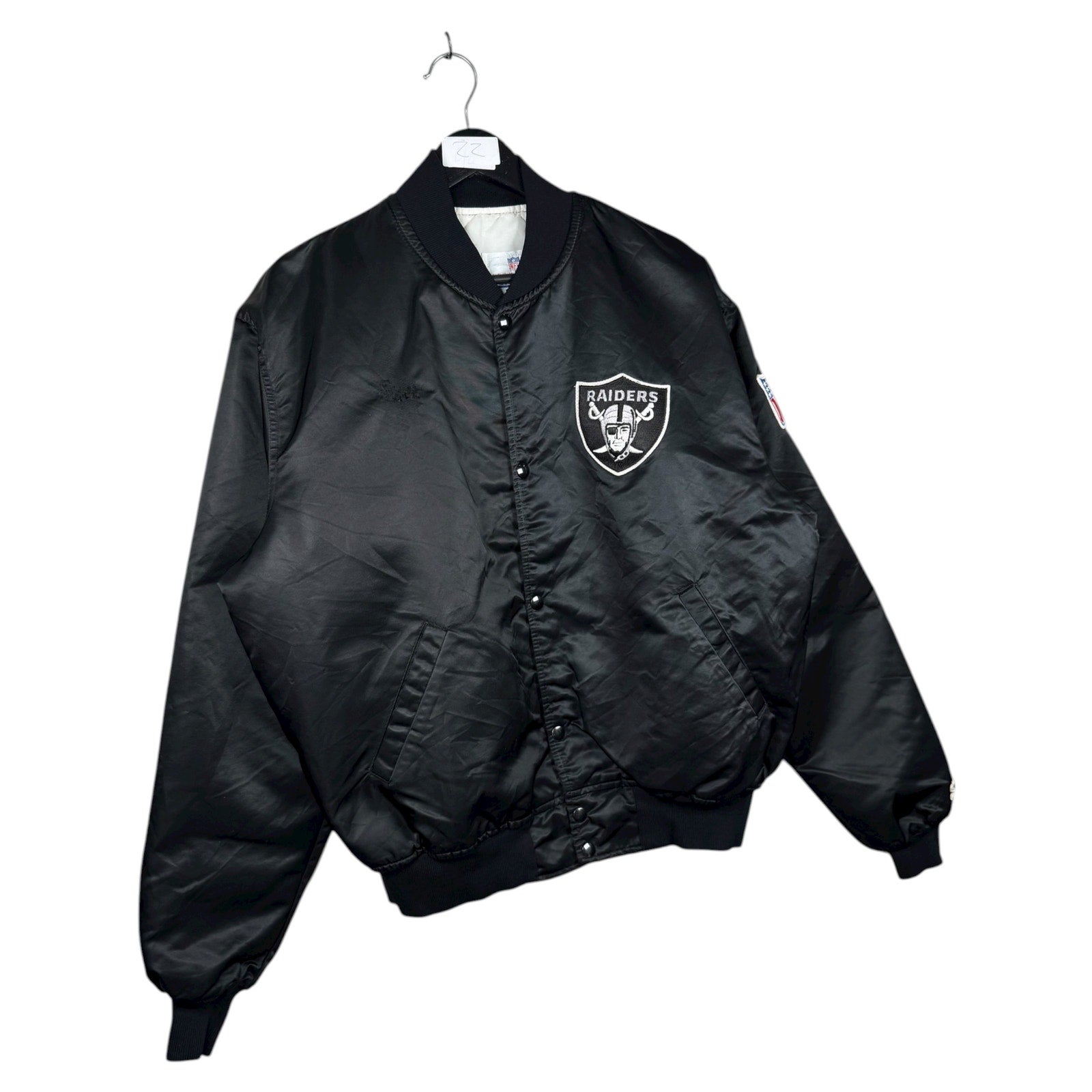 Vintage Starter Raiders NFL Satin Bomber Jacket