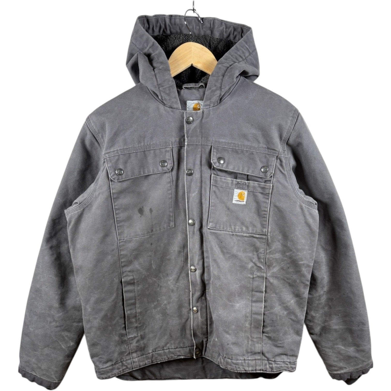 Vintage Carhartt Sherpa Lined Hooded Workwear Jacket