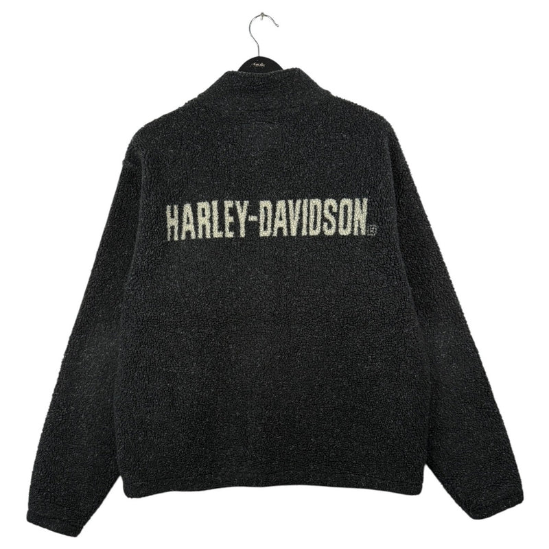 Vintage Harley Davidson Sherpa Fleece Full Zip Jacket
