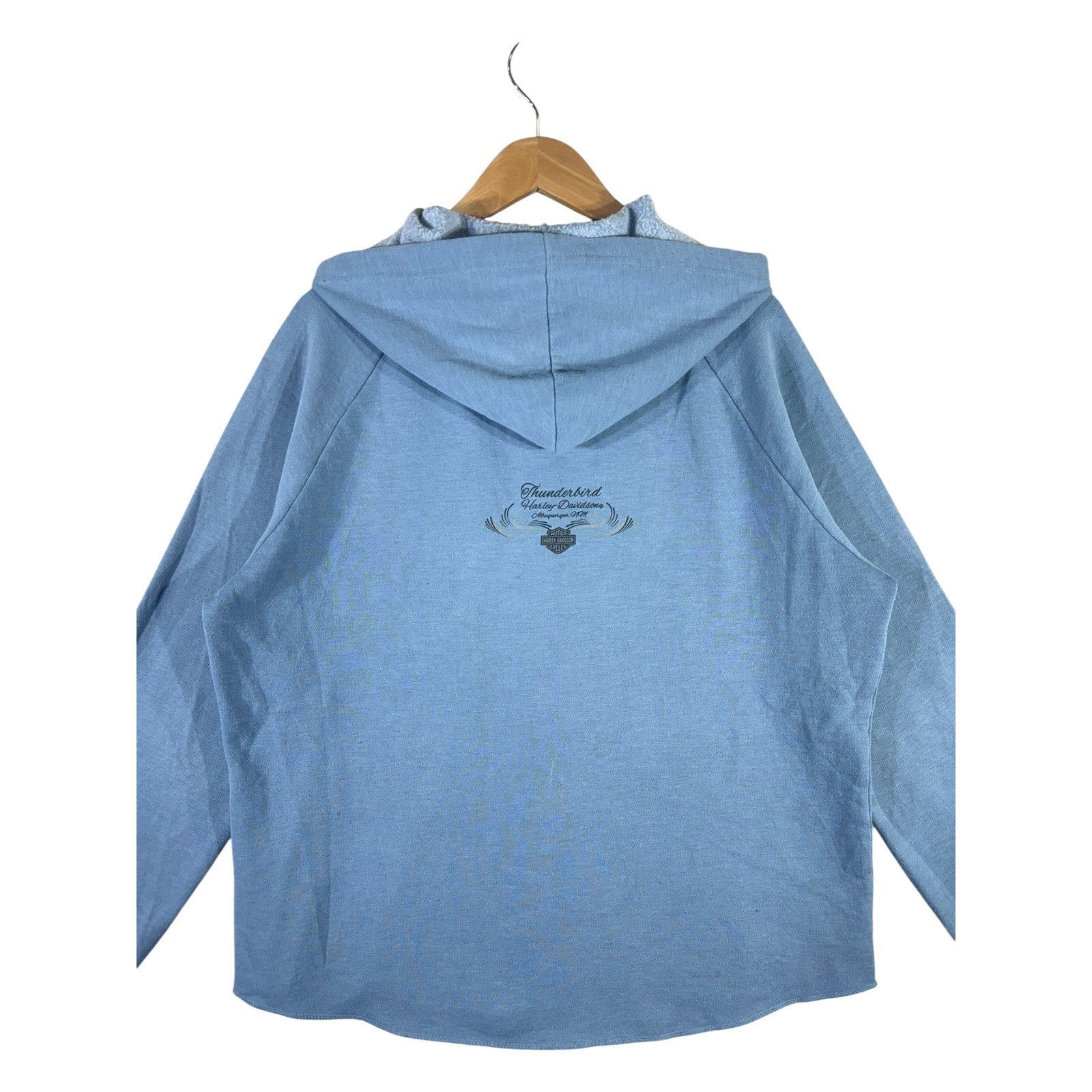 Vintage Harley Davidson Mini Skull Logo Full Zip Hoodie