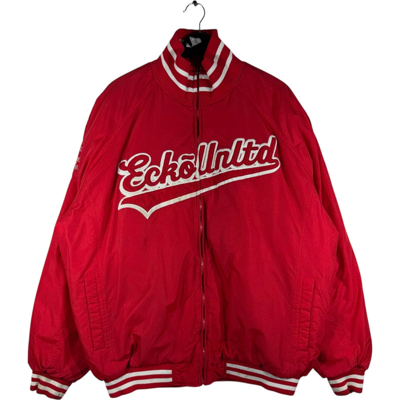 Vintage Ecko Unltd Patch Spellout Full Zip Bomber Jacket