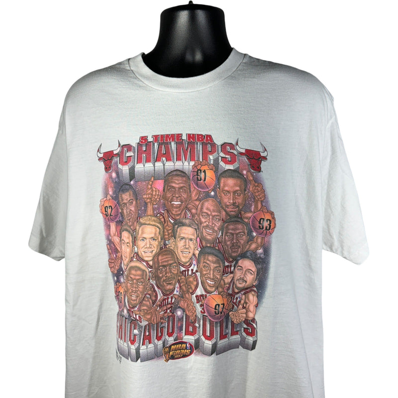 Vintage NBA Chicago Bulls Five Time Champions Tee 1997