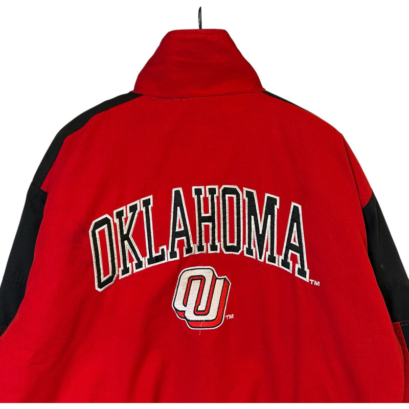 Vintage Oklahoma University Button Down Bomber Jacket