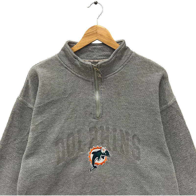 Vintage Pro Player Miami Dolphins Spellout 1/4 Zip Crewneck