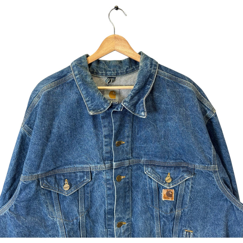 Vintage Carhartt J12 DST Button Up Denim Jacket