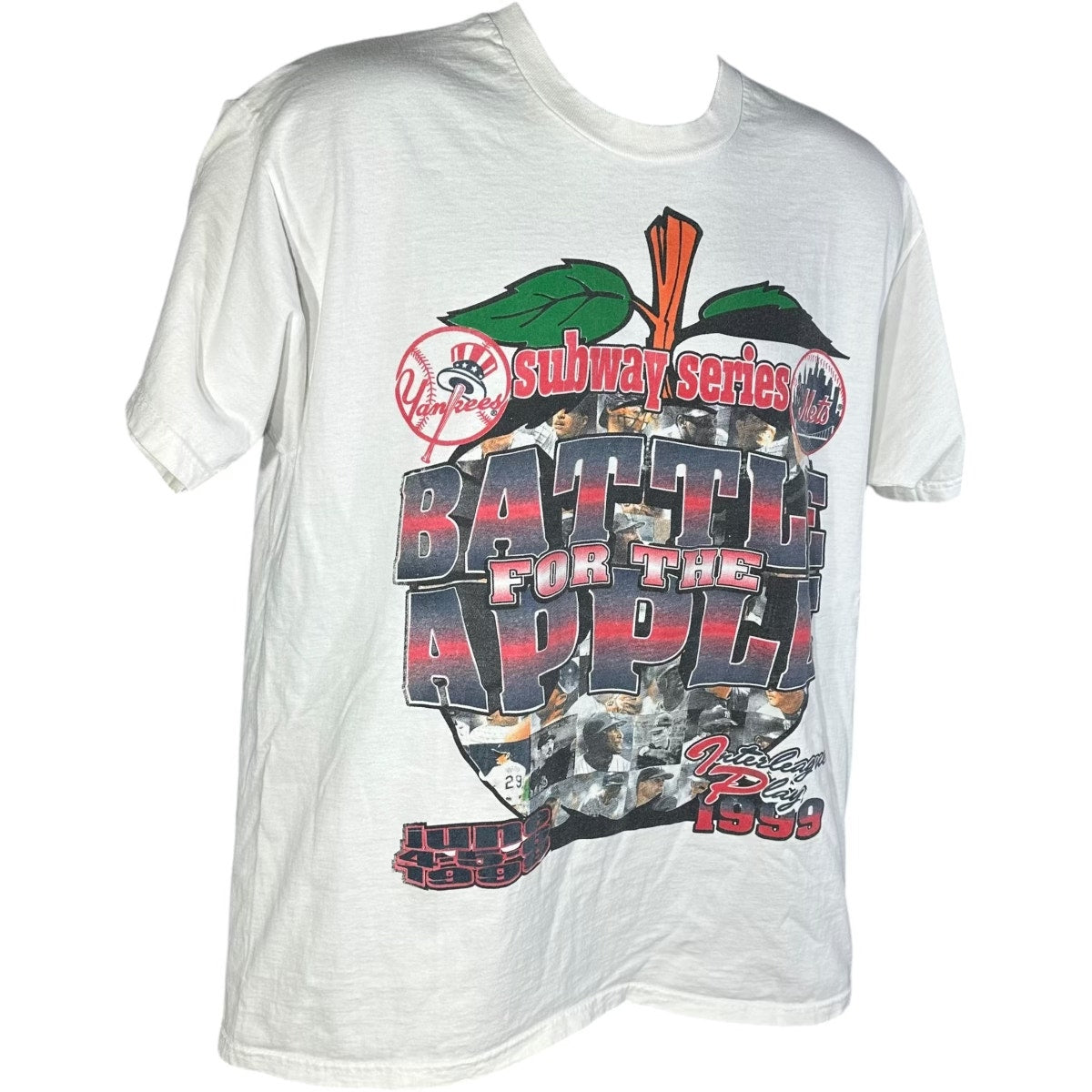 Vintage Subway Series New York Yankees & Mets "Battle For The Apple" Tee 1999