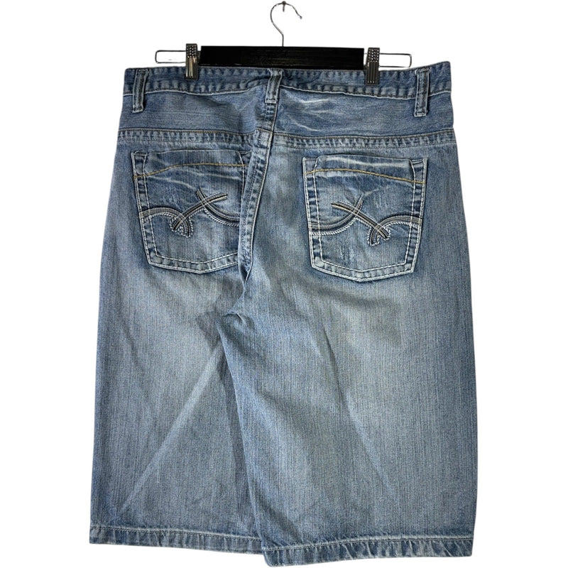 Vintage Route 66 Wide Leg Denim Shorts 36