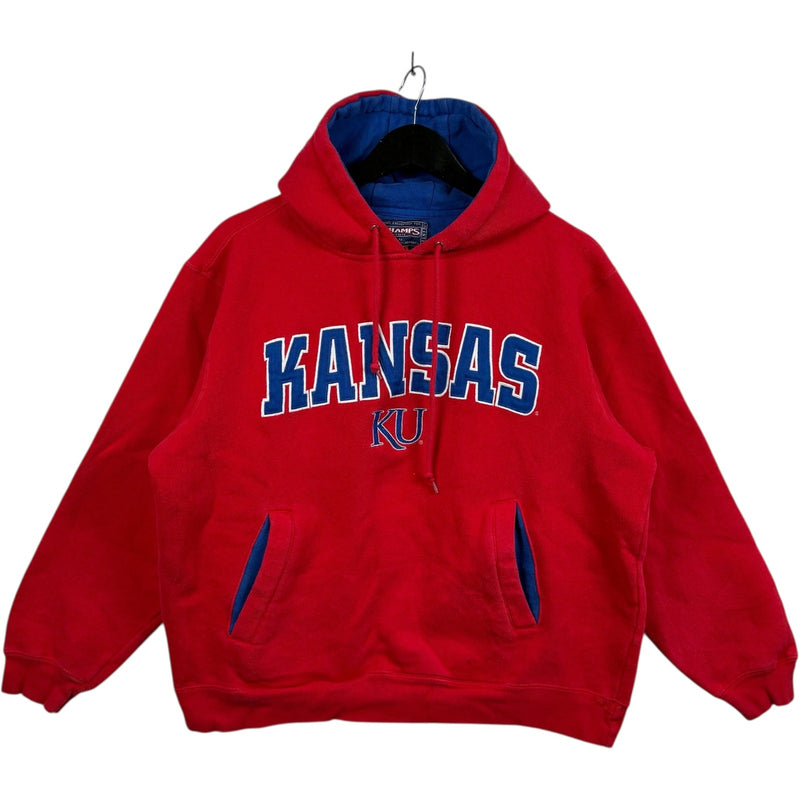 Vintage University Of Kansas Chest Spellout Hoodie