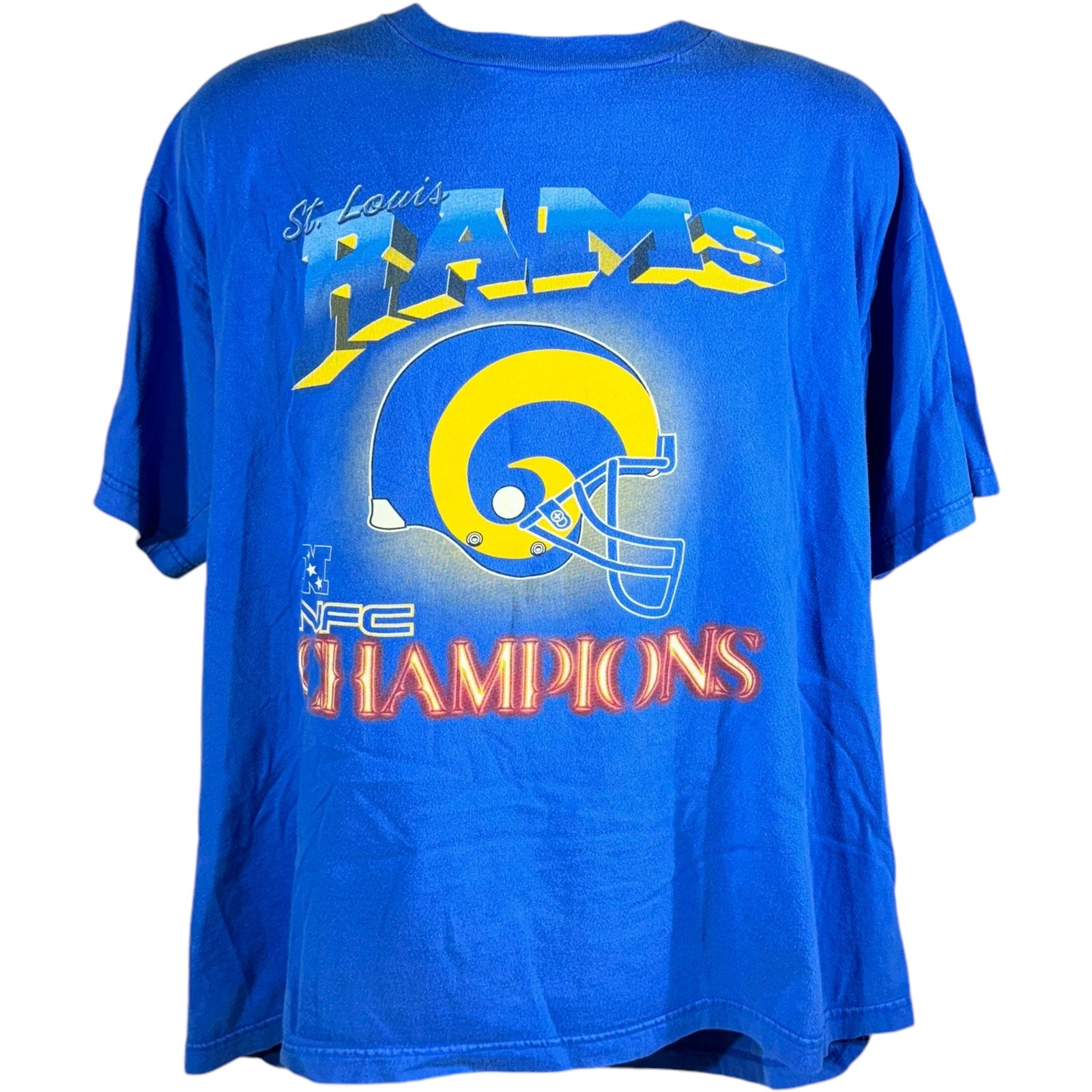 Vintage St. Louis Rams NFC Champions Big Helmet Tee