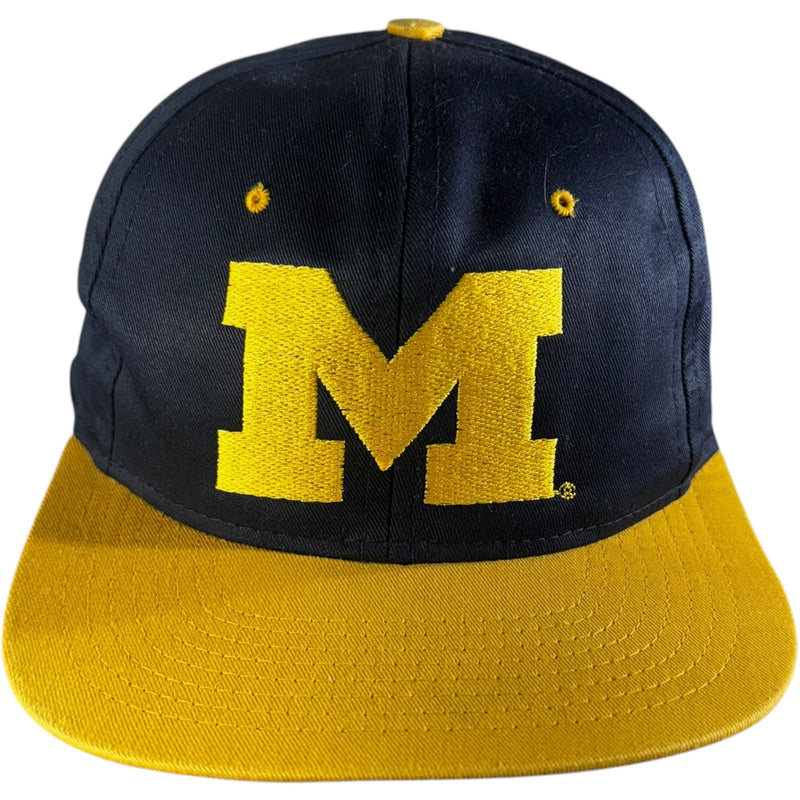 Vintage University of Michigan Spellout Logo Snapback Hat