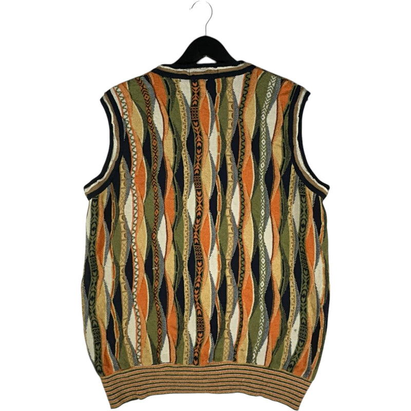 Vintage Chovert Club 3D Knit Button Up Sweater Vest