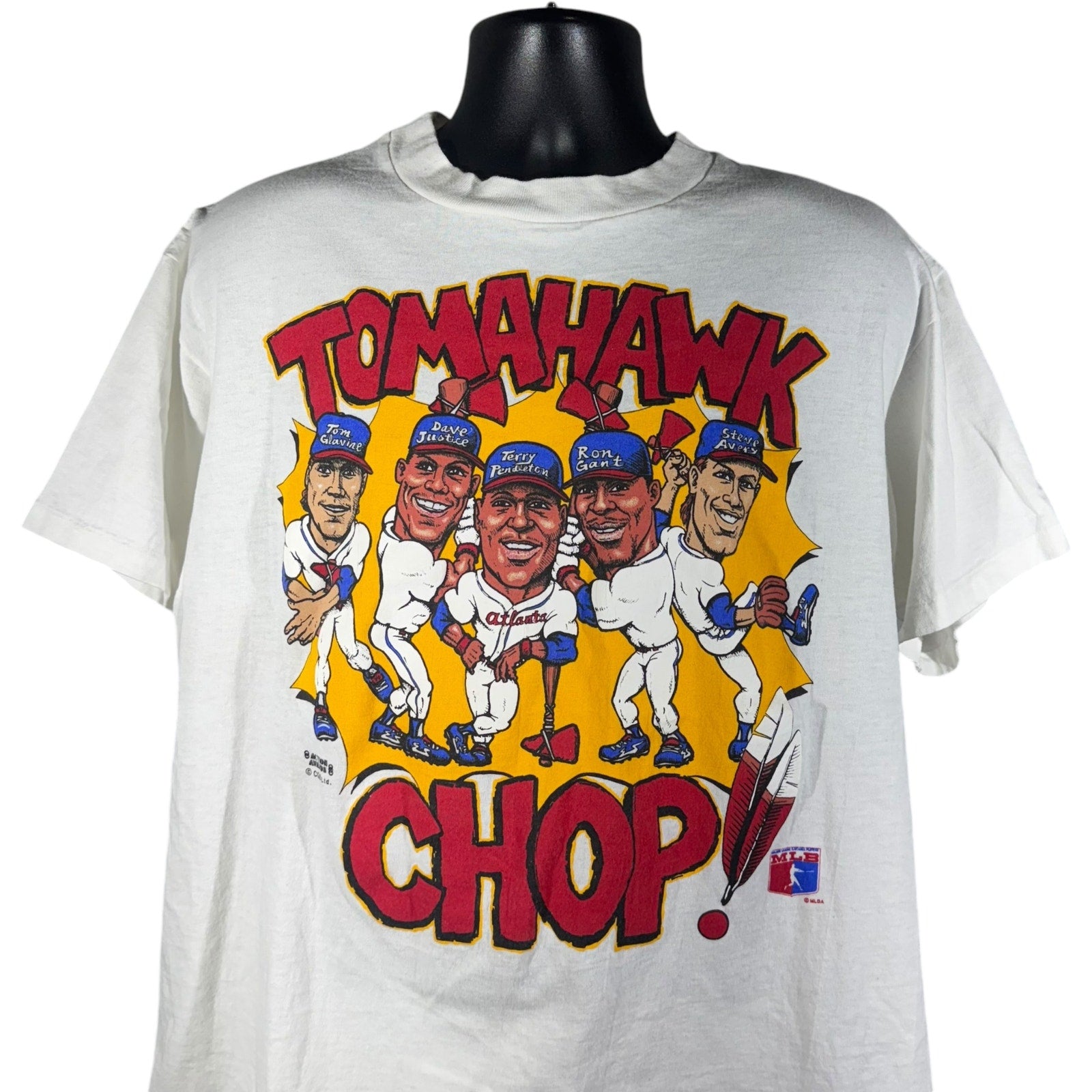 Vintage Atlanta Braves "Tomahawk Chop!" Caricature MLB Tee