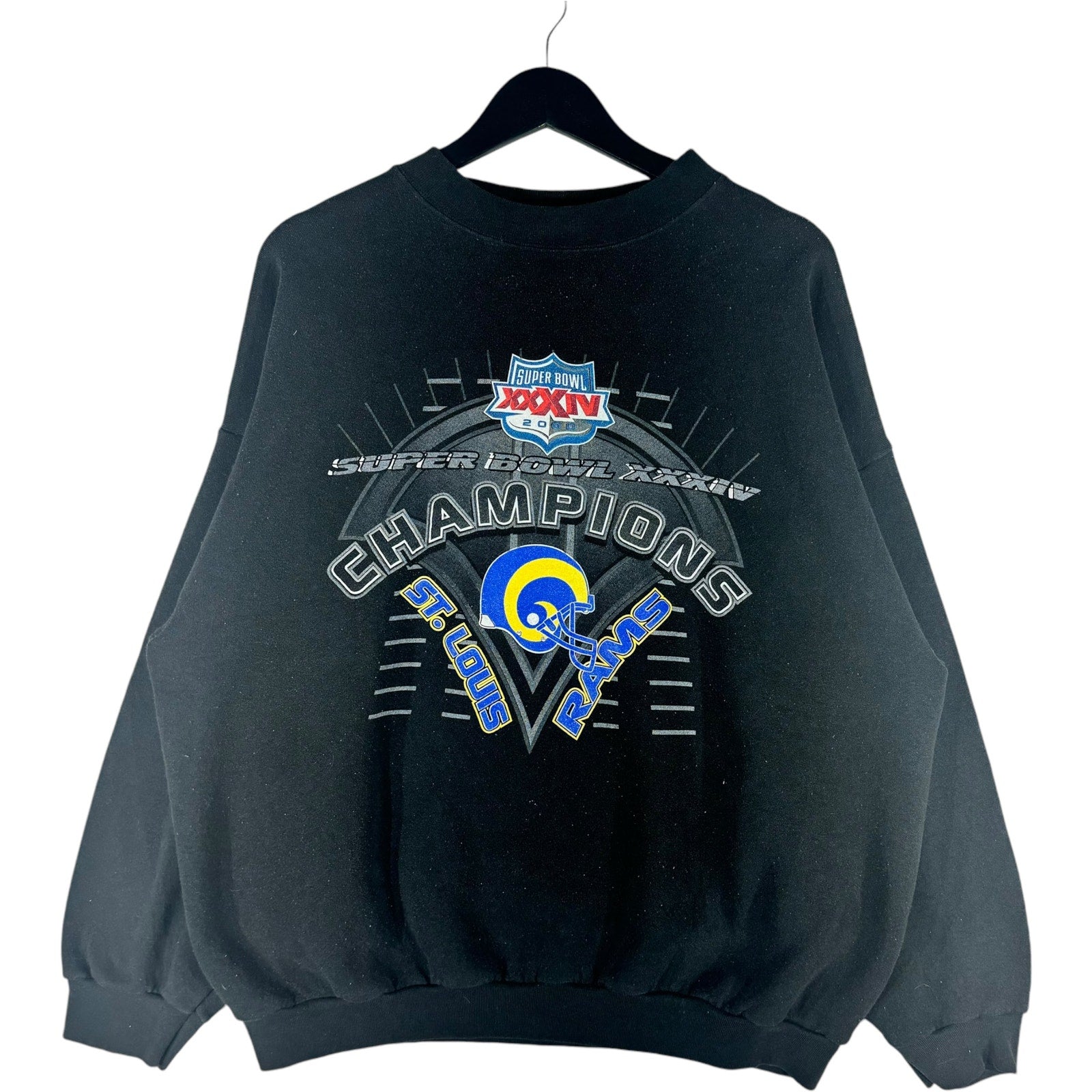 Vintage NFL St. Louis Rams Super Bowl XXXIV Champs Crewneck