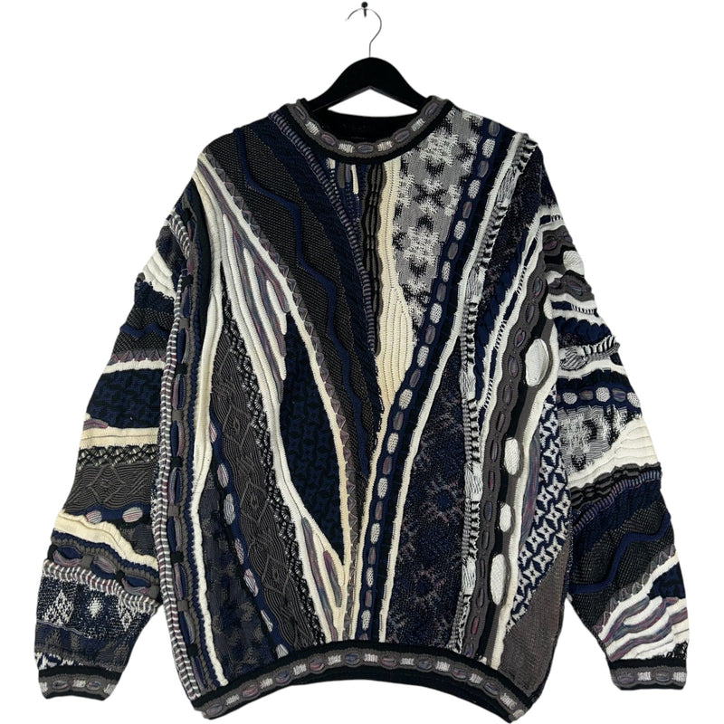 Vintage 3D Knit Patterned Pullover Sweater