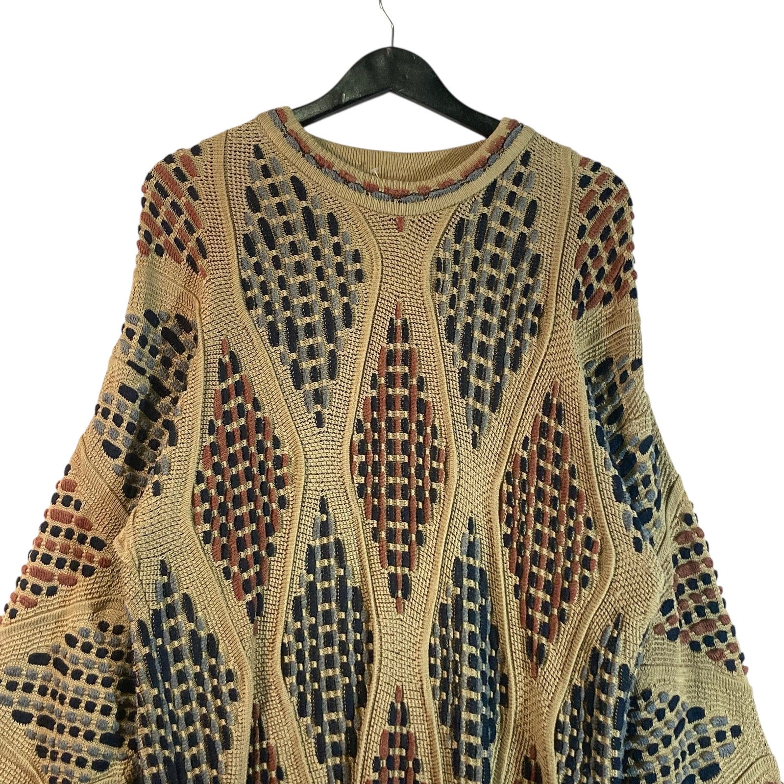 Vintage Coogi 3D Abstract Knit Sweater