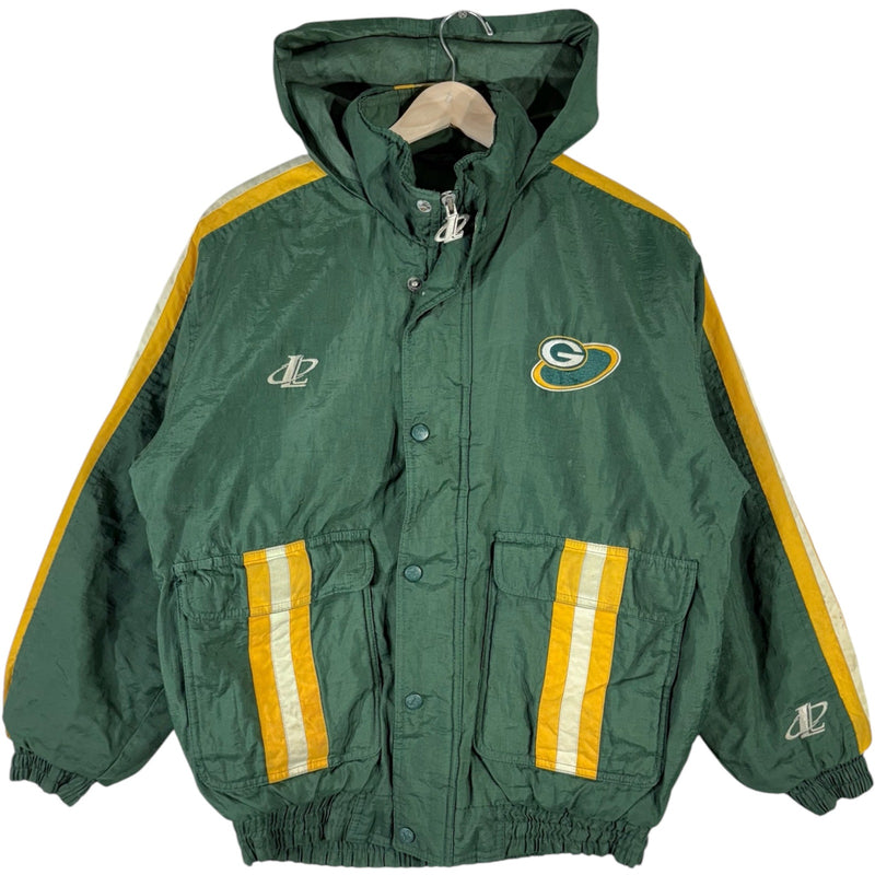 Vintage Youth NFL Logo Athletic Green Bay Packers Puffer Jacket