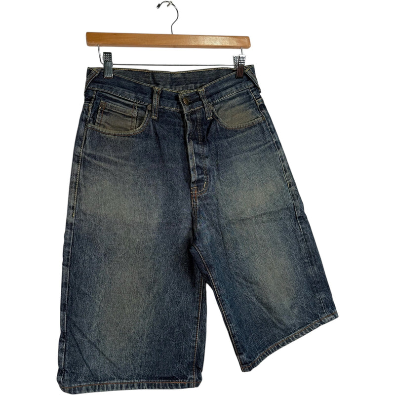 Y2K Evisu Paint Denim Shorts 30