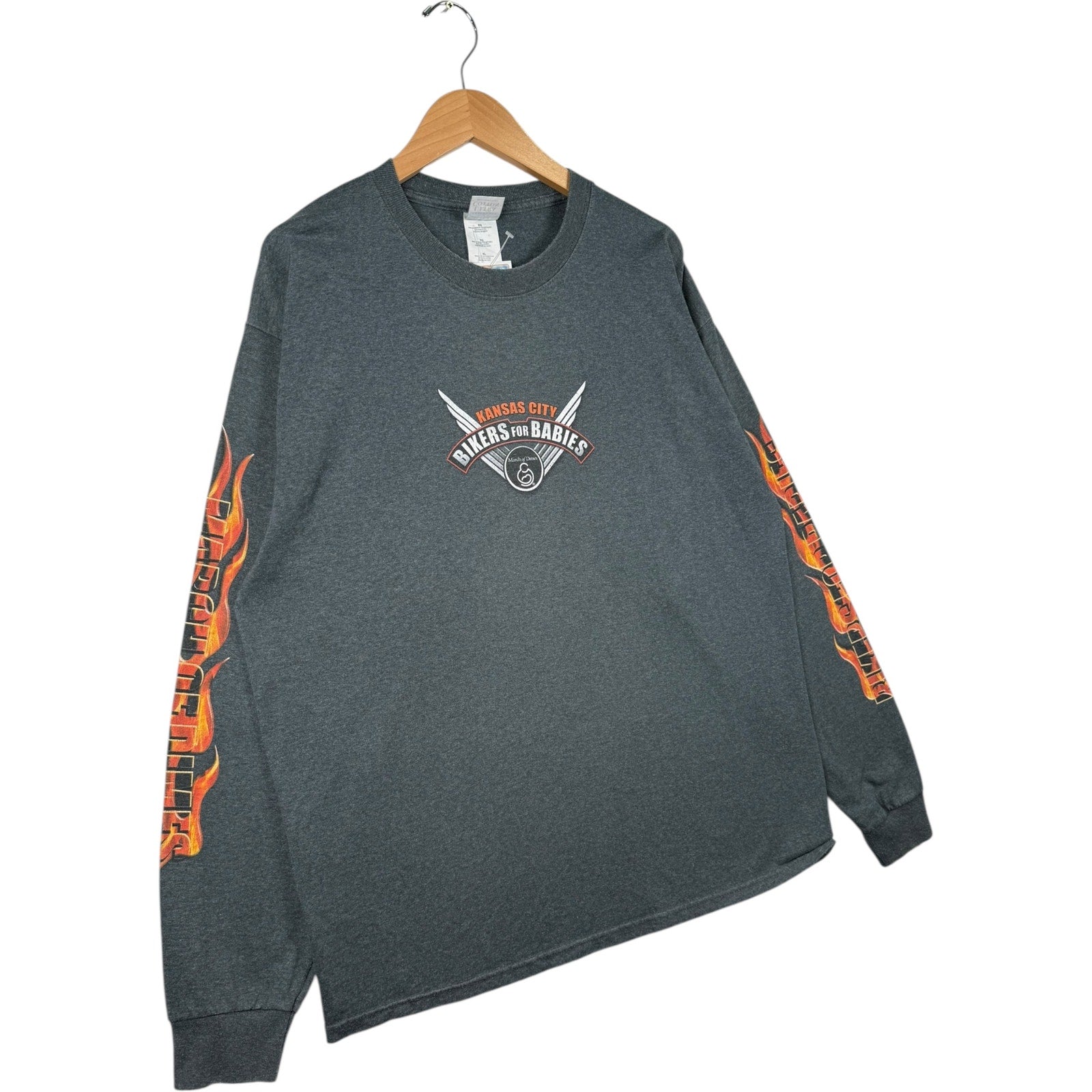 Vintage Bikers for Babies Flame Long Sleeve