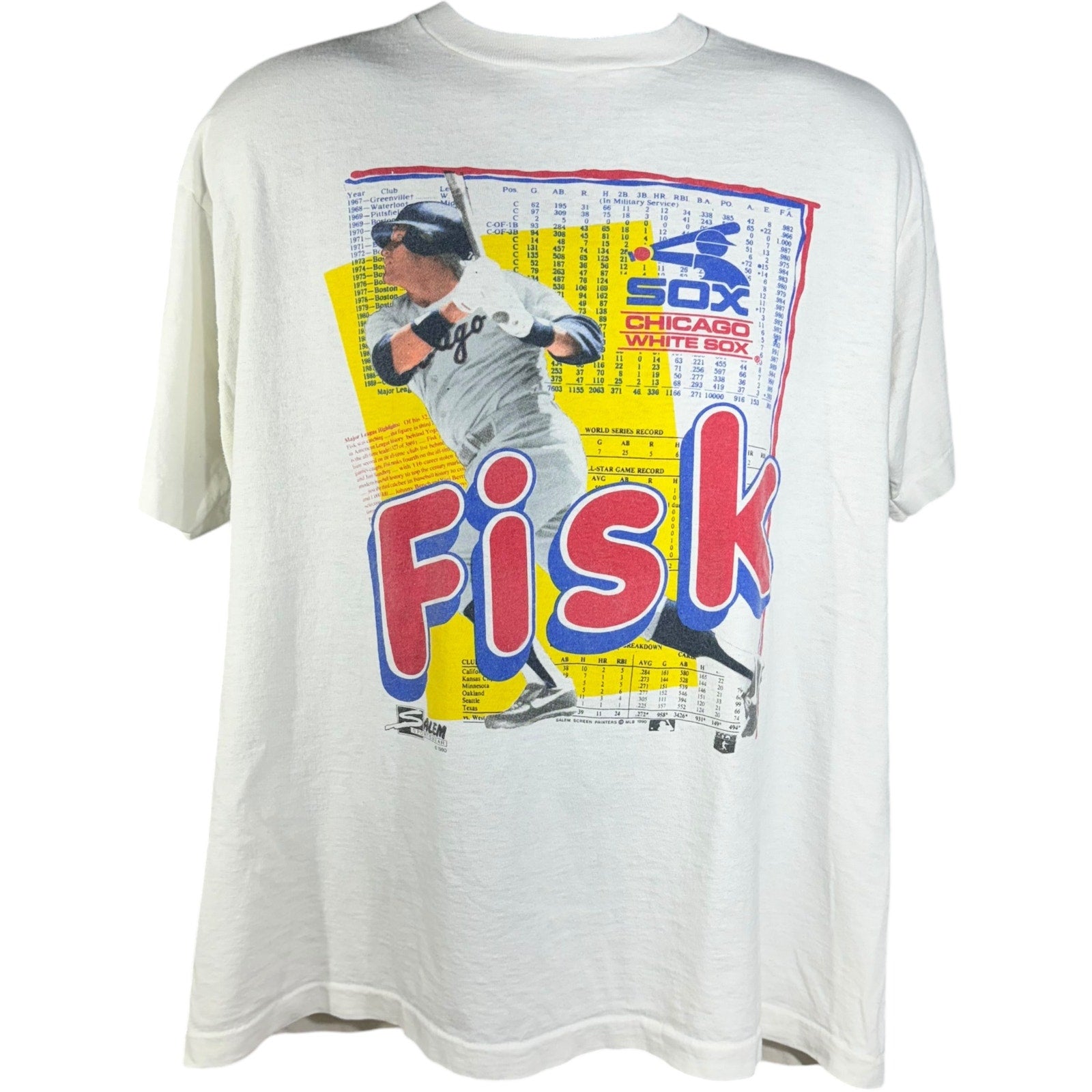 Vintage MLB Chicago White Sox Carlton Fisk Tee 1990