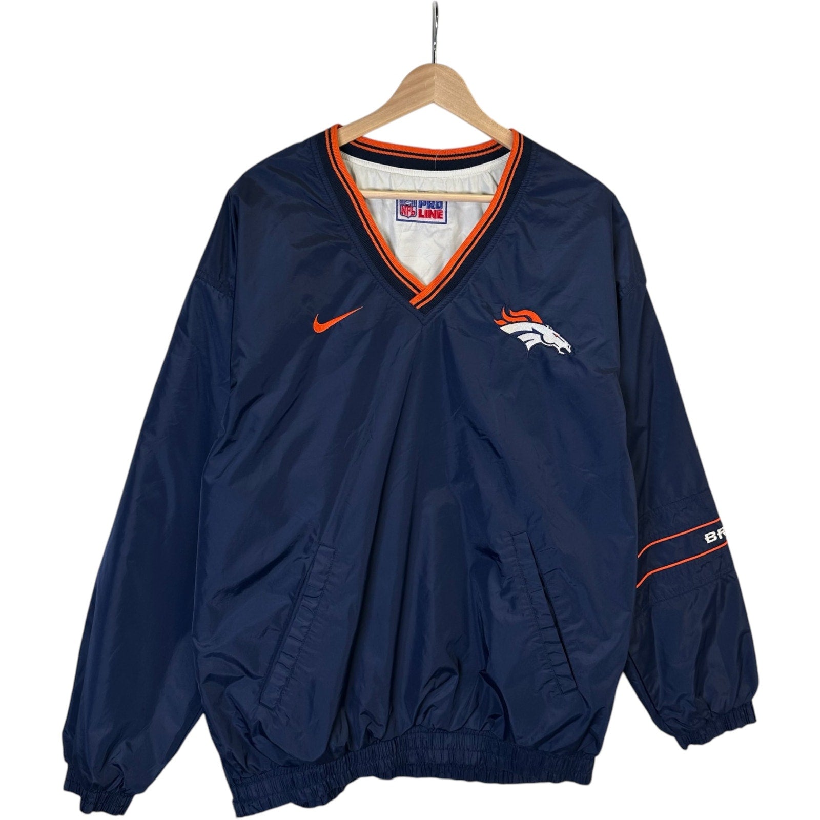 Vintage Nike Denver Broncos Reversible Pullover Windbreaker