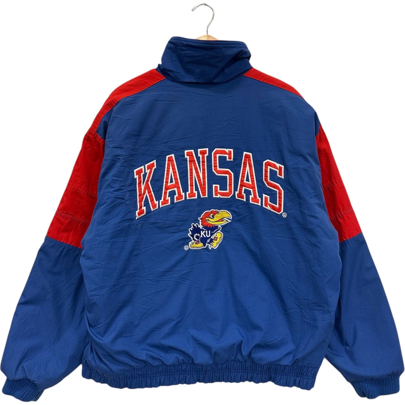 Vintage University Of Kansas Embroidered Puffer Jacket