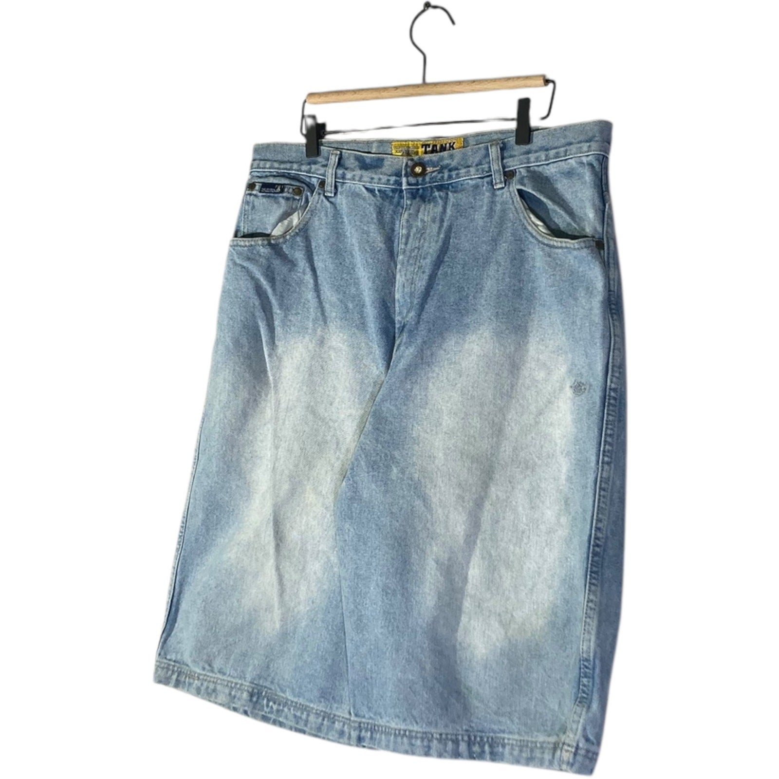 Vintage Tank Jeans Utility Denim Shorts 32x12