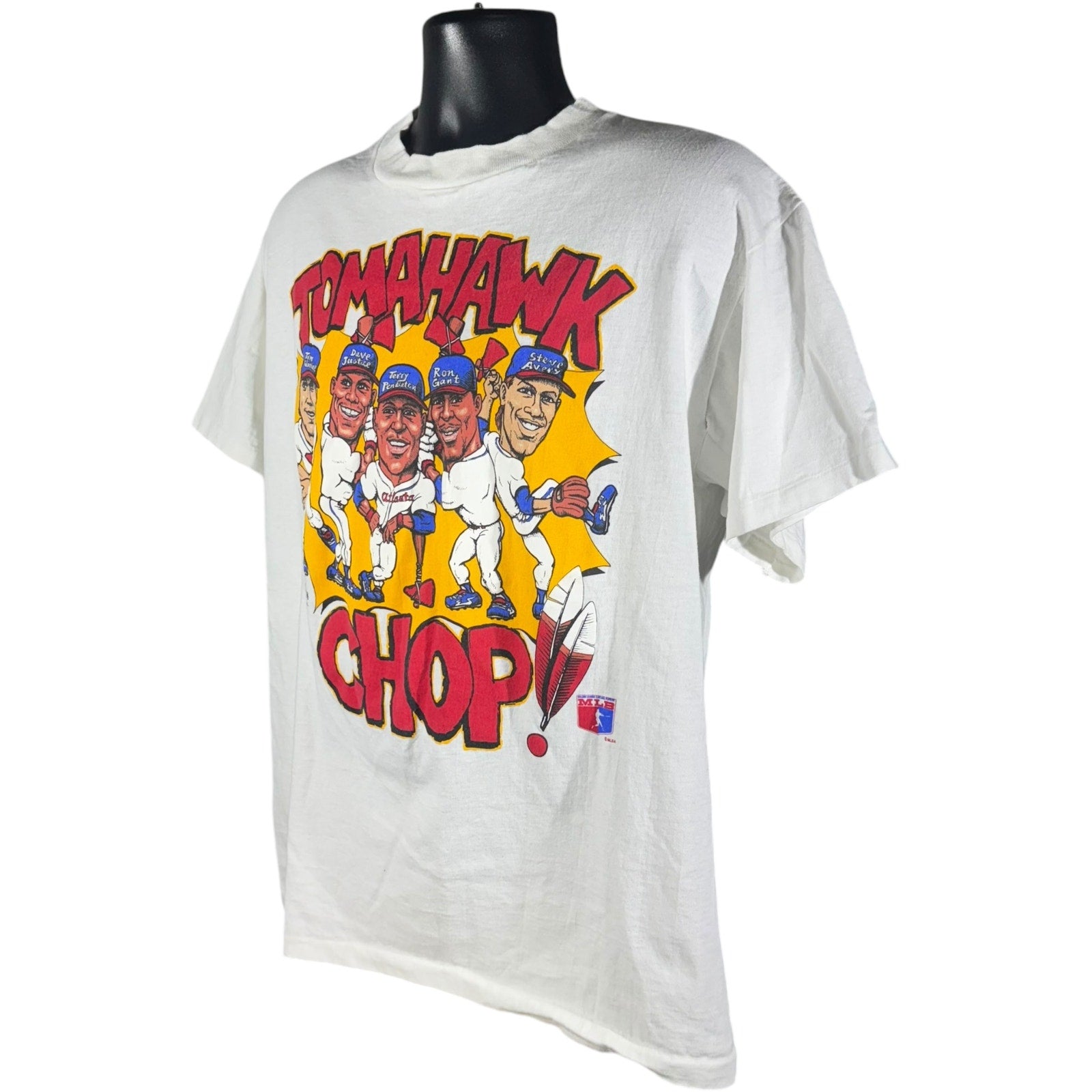 Vintage Atlanta Braves "Tomahawk Chop!" Caricature MLB Tee