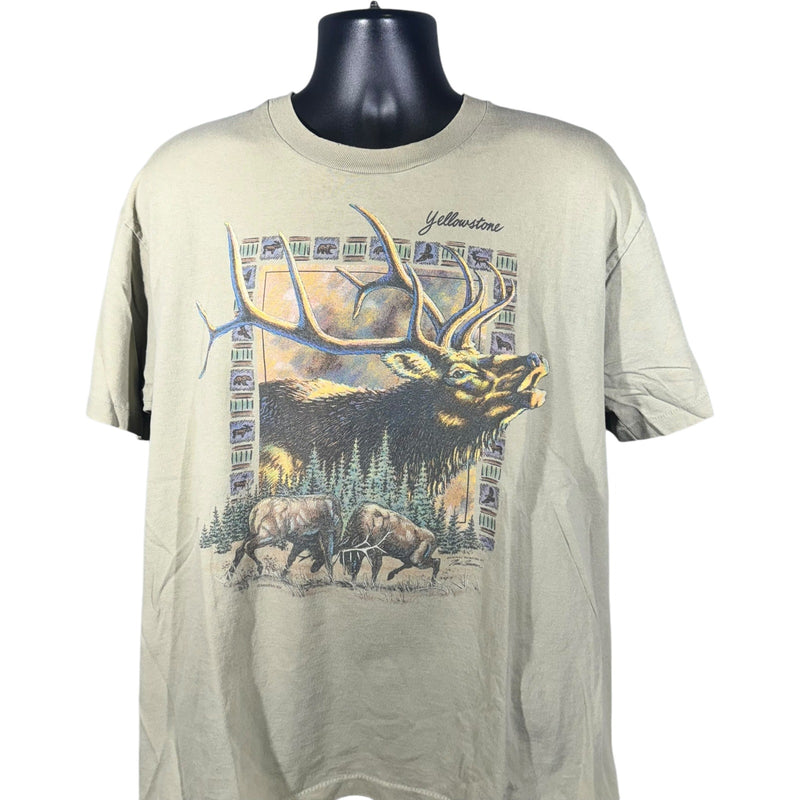 Vintage Yellowstone National Park Elk Nature Souvenir Tee