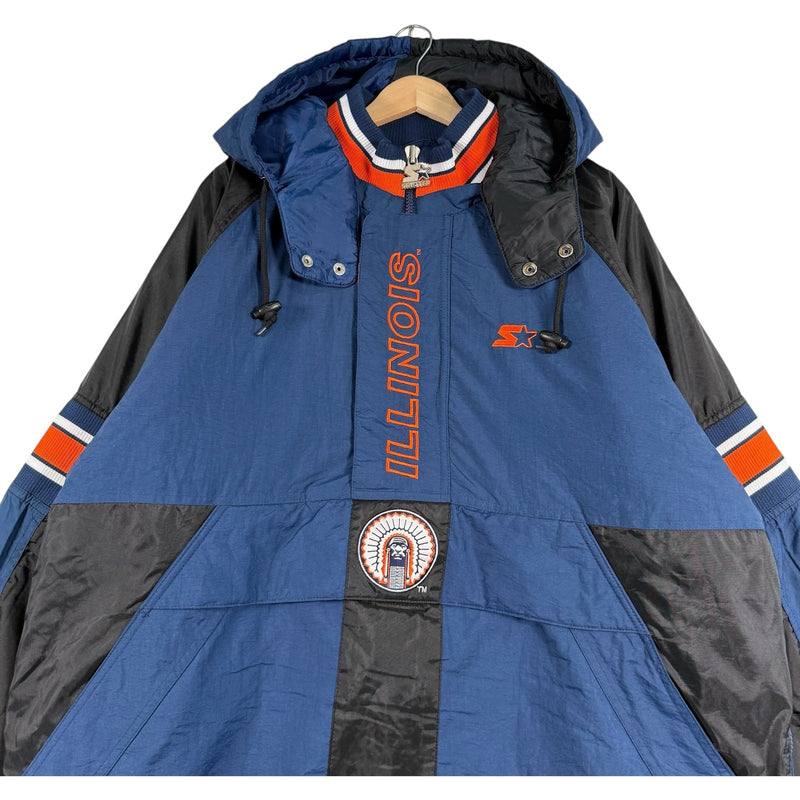 Vintage Starter University Of Illinois Puffer Jacket