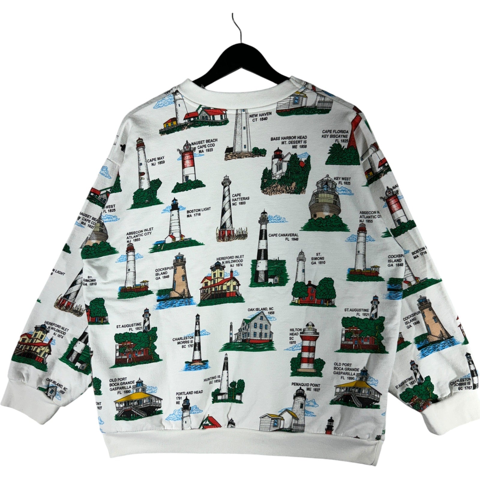 Vintage Light Houses AOP Crewneck 90s