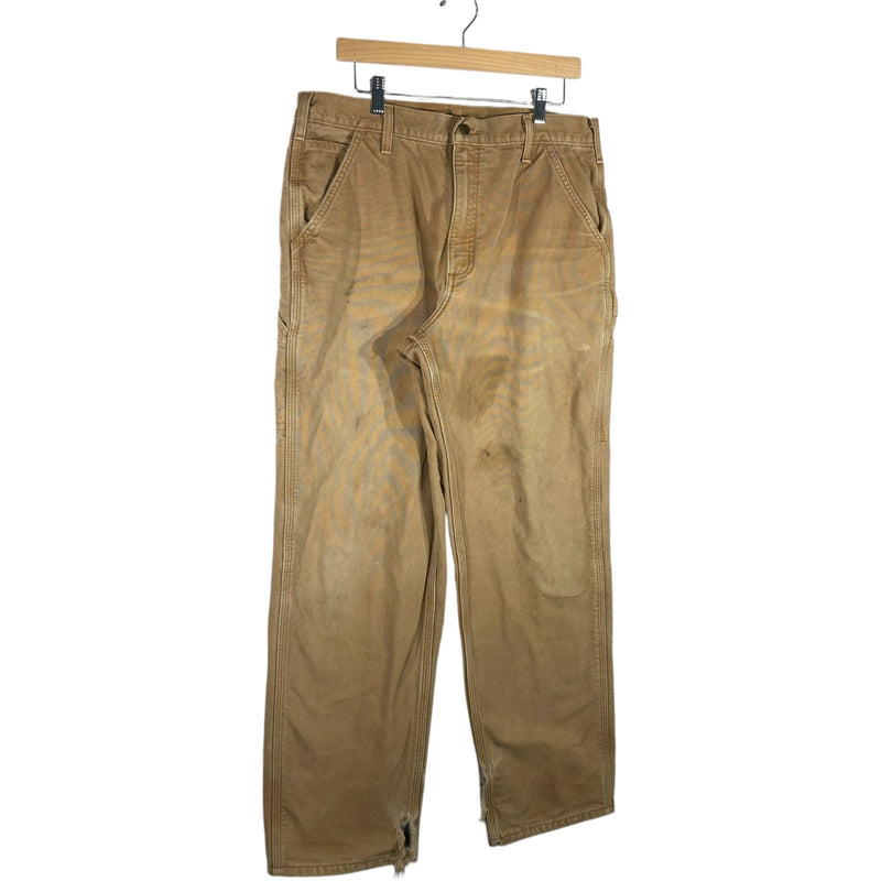 Vintage Carhartt Flannel Lined Carpenter Pants Men's 35x32